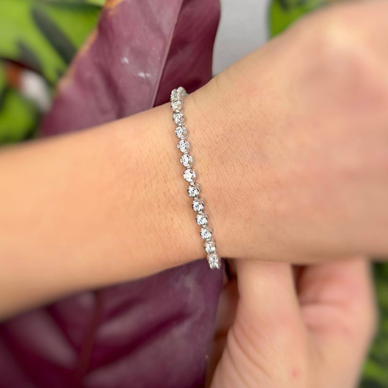 Pulsera Tennis Moissanite ø 2 5 mm en línea