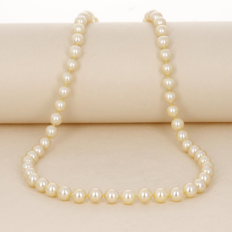 Collana Di Perle Akoya Gold Round Vendita Online