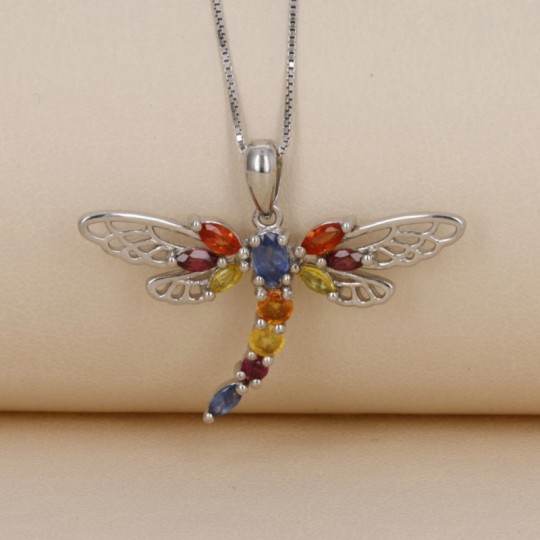 Pendant in Libellula with Sapphires