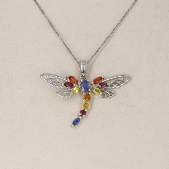 Pendant in Libellula with Sapphires