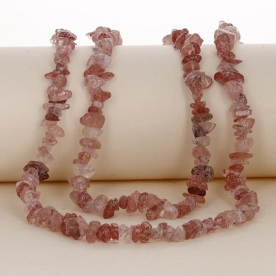 Closed Wire of Strawberry Quartz