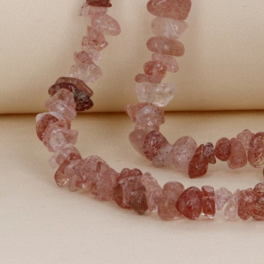 Closed Wire of Strawberry Quartz