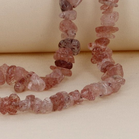 Closed Wire of Strawberry Quartz