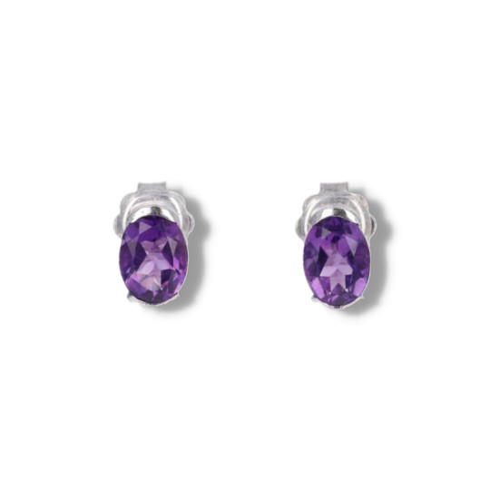 Pendientes de Amethyst Oval