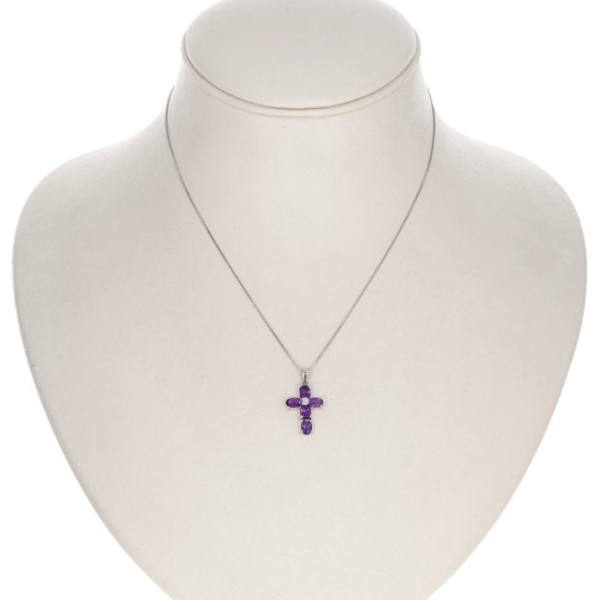 Cross Pendant with Amethyst