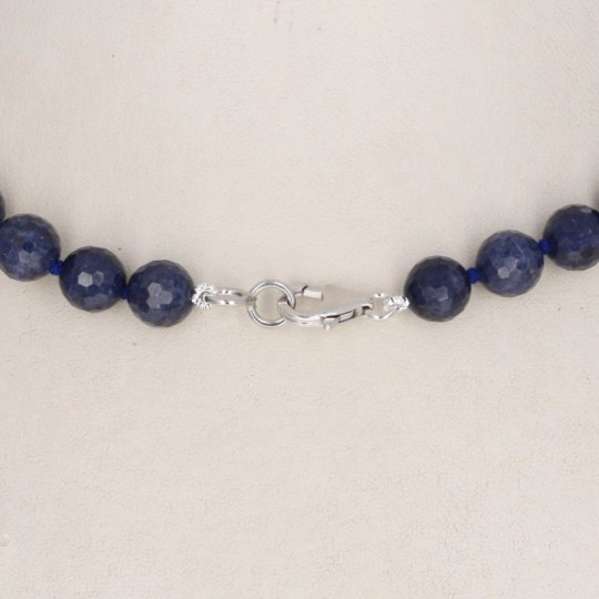 Spherical Blue Sapphire Necklace