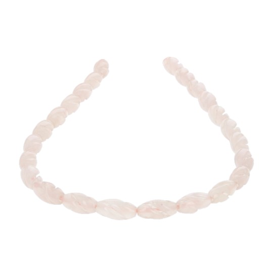 Draht aus Chalcedon Pink Oval gebohrt