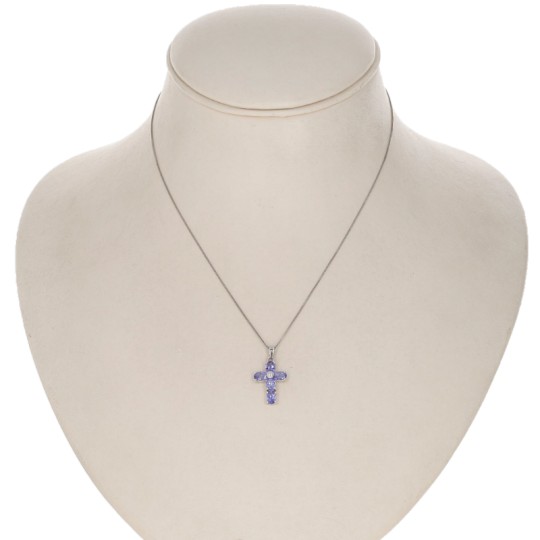 Tanzanite Cross Pendant