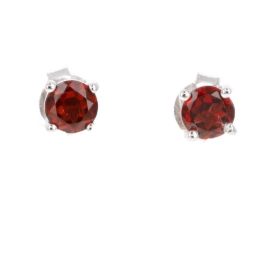 Lobe Earrings with Almandino Granate