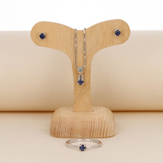 Pendant, Ring and Earrings of Sapphire