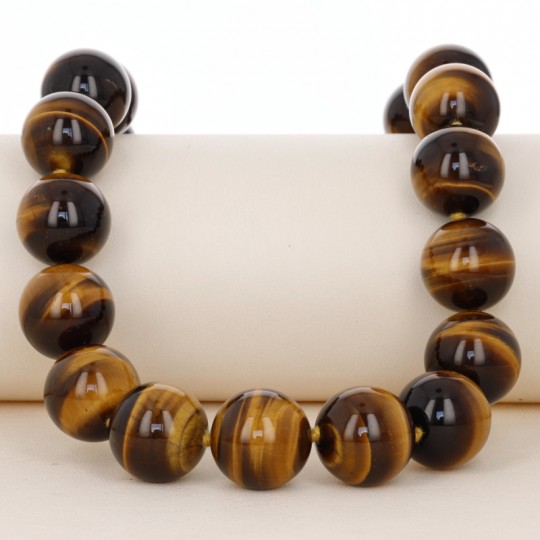 Spherical Tiger Eye Necklace