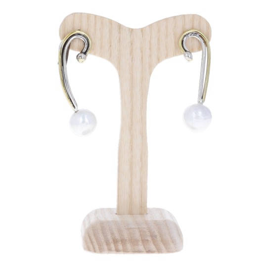 Pendent Earrings with Baroque Pearls with Nucleus