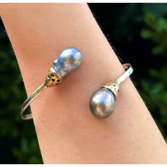 Armband Contrariè Rigido mit Tahiti Perlen