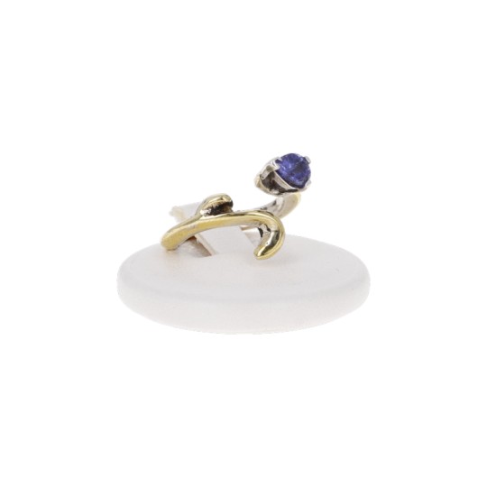 Anello in Bronzo con Tanzanite a Goccia