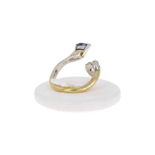 Anello in Bronzo con Tanzanite a Goccia