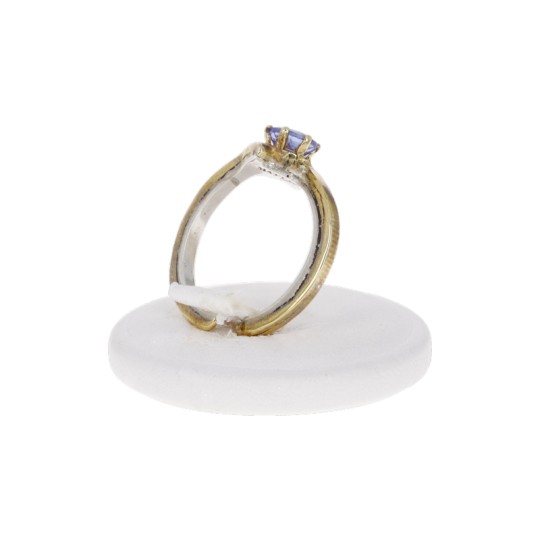 Ring with Natural Round Tanzanite