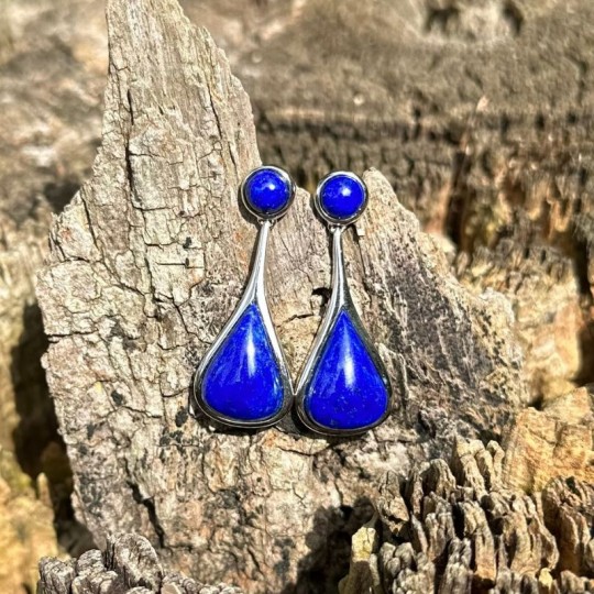 Goccia earrings with Lapis