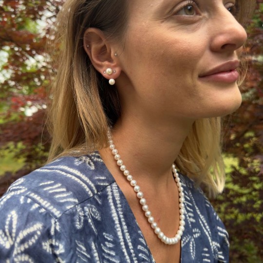 Parure Necklace and Earrings by Perle Semiround