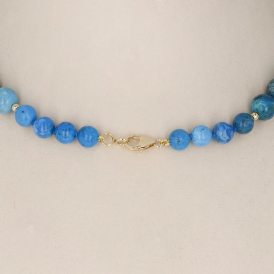 Choker-Halskette mit kugelförmigem blauen Opal