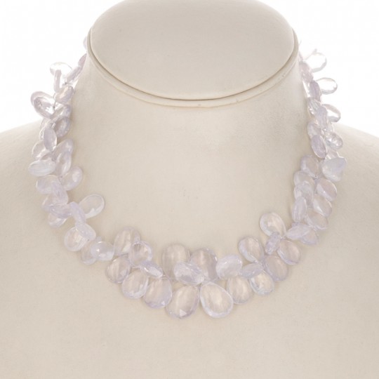 Necklace of Quartz Lavender in Goccia