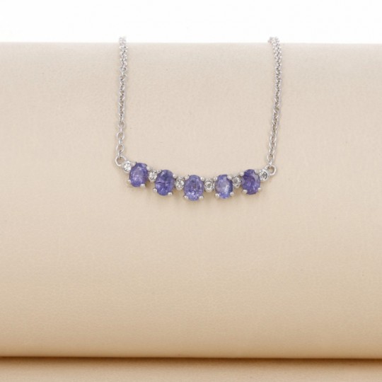 Collier with Five Stones of Tanzanite