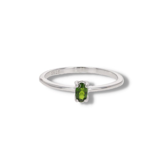 Ring with Diopside Oval