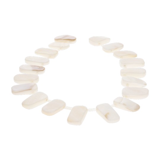 White Mother of Pearl Wire/Beige