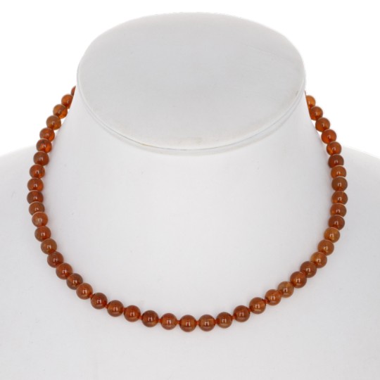Hessonit-Granat-Halskette, Armband und Ohrringe-Set