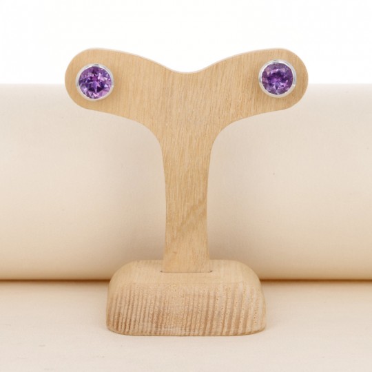 Earrings in Lobo with Amethyst and Castone