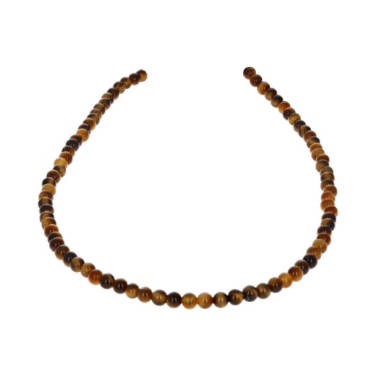 Spherical Natural Tiger Eye Thread