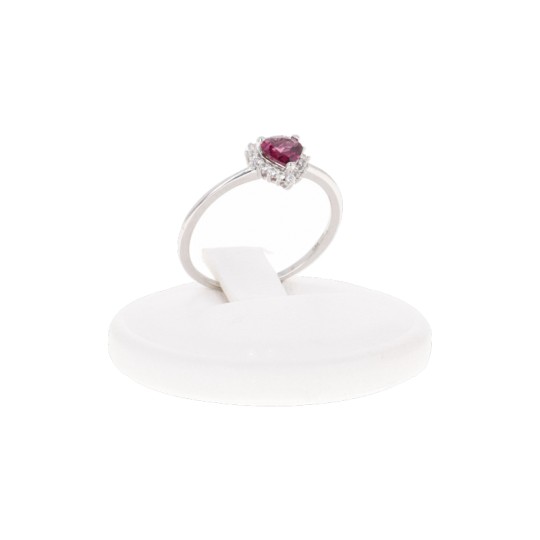 Ring with Rhodolite Granate and Topazi