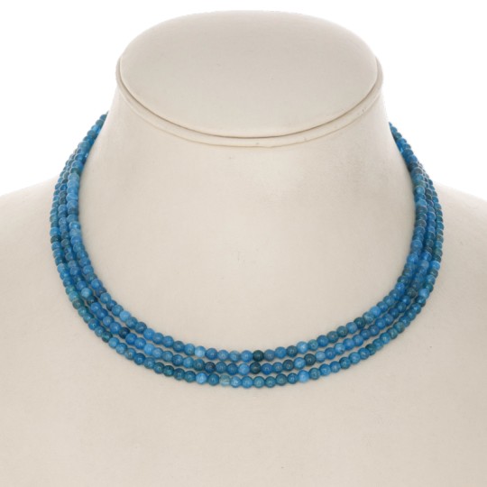 Three Strands Parallel Necklace by Apatite Massiva