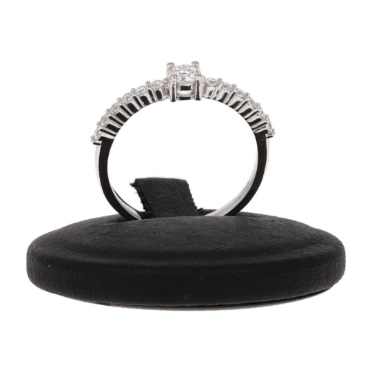 Ring with Moissanite Synthetic Round