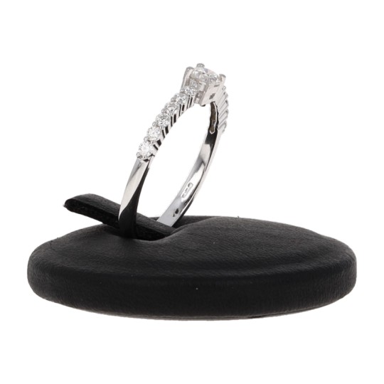 Ring with Moissanite Synthetic Round