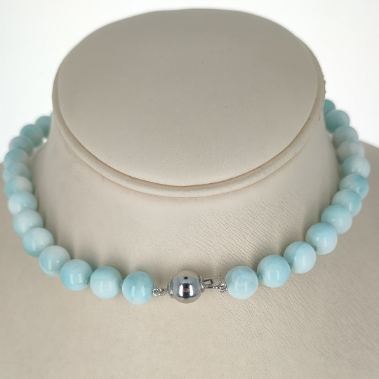 Necklace Crew neck of Aragonite Azzurra