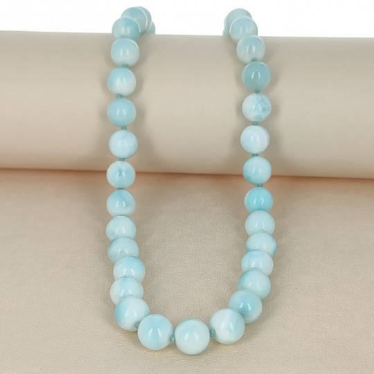 Collana Girocollo di Aragonite Azzurra