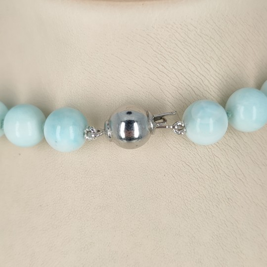 Collana Girocollo di Aragonite Azzurra