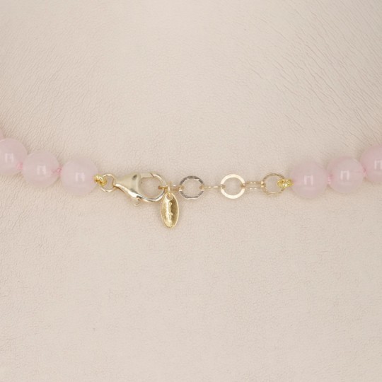 Necklace and Earrings of Rose Quartz