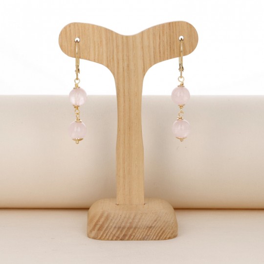 Necklace and Earrings of Rose Quartz