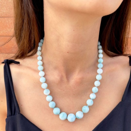 Larimar neck necklace