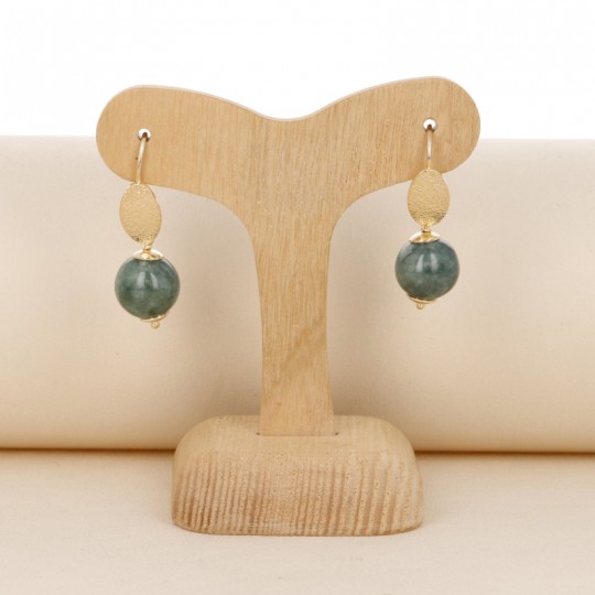 Intense Green Jade Earrings