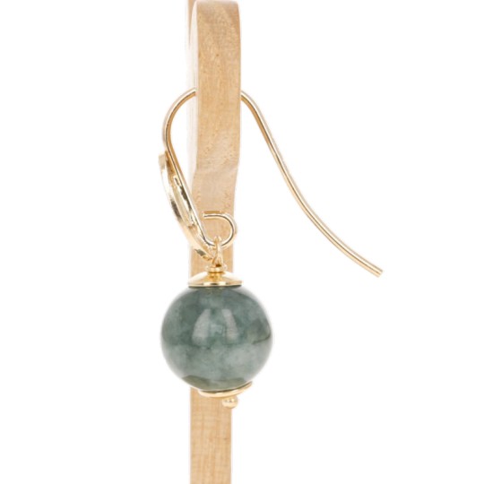 Intense Green Jade Earrings