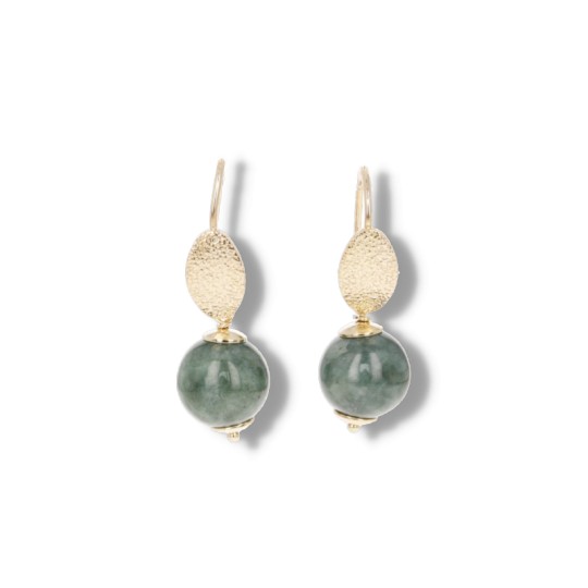 Intense Green Jade Earrings