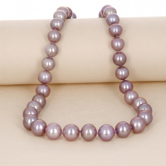 Intense Pink Pearl Necklace