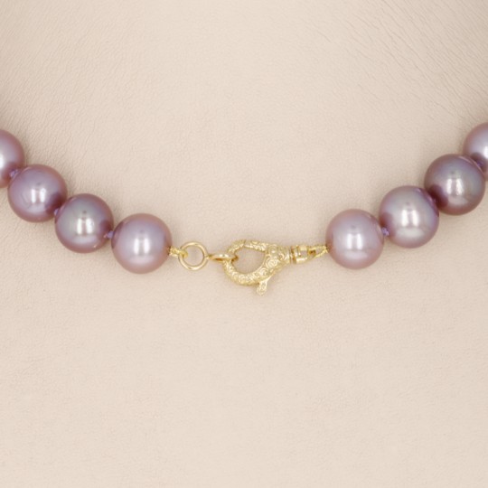 Intense Pink Pearl Necklace