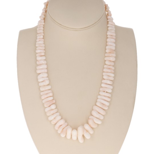 Coral Necklace Pink Rotoned Tronchetto