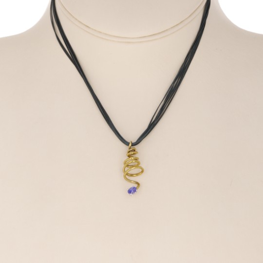 Collier Multifilo Ottanio and Pendant with Tanzanite