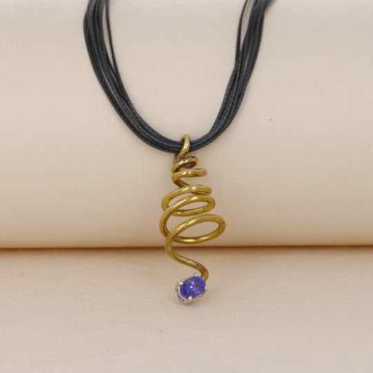 Collier Multifilo Ottanio and Pendant with Tanzanite