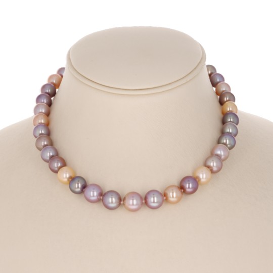 Pink Pearl and Violetto Semiround Necklace