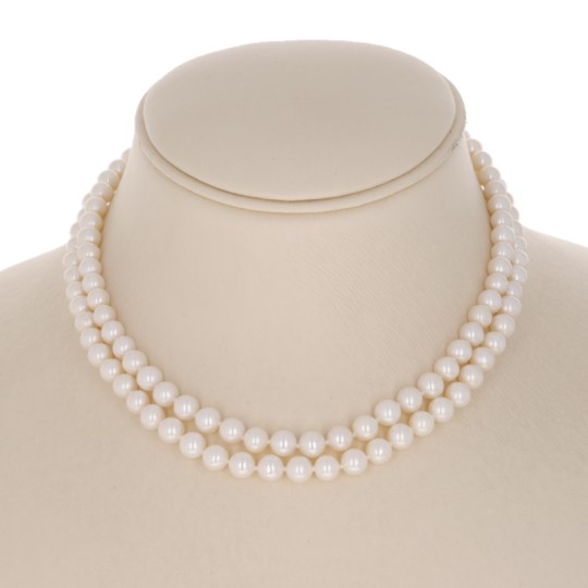 Two Strands Parallel Necklace by Perle Bianche